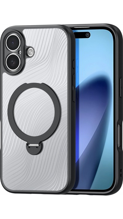 iPhone 17 Case Hülle - Dux Ducis Aimo Mag Serie mit Halterung und Magnetring - Schwarz
