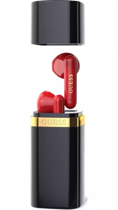 Bluetooth Kopfh&ouml;rer Guess Lippenstift Form elegantes Design 4.5 h Akkulaufzeit - Schwarz