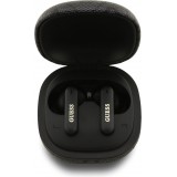 Écouteurs Bluetooth Guess PU 4G Script Logo ENC TWS assistant vocal et autonomie 16h - Noir