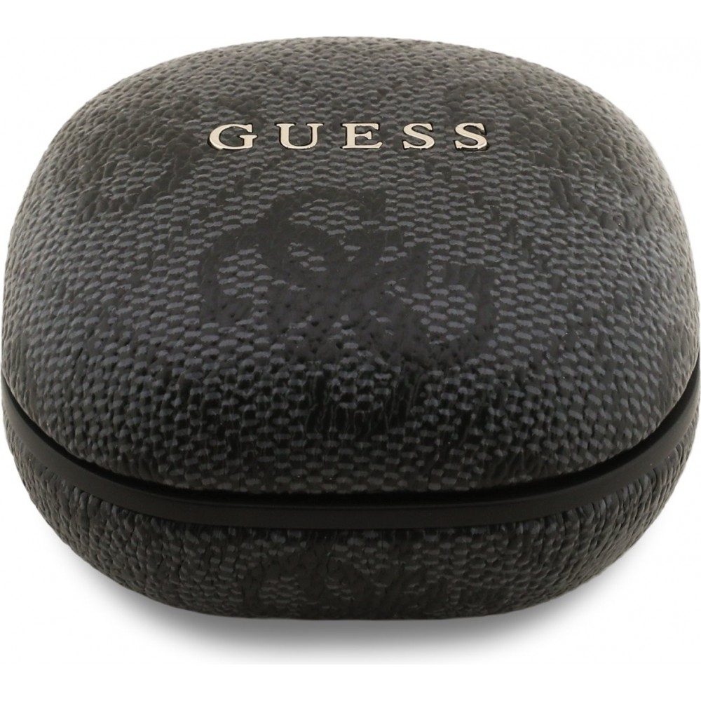 Écouteurs Bluetooth Guess PU 4G Script Logo ENC TWS assistant vocal et autonomie 16h - Noir