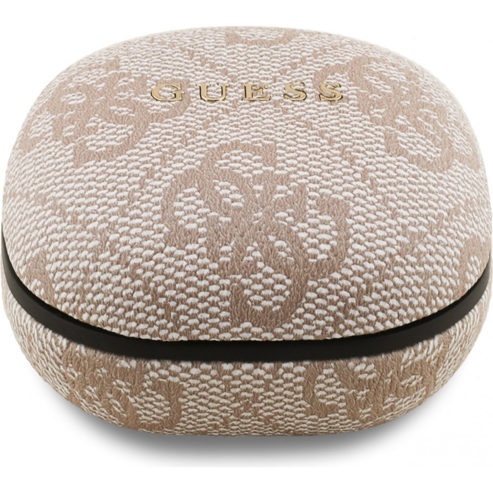 Bluetooth Kopfhörer Guess PU 4G Script Logo ENC TWS mit Sprachassistent und 16h Akkulaufzeit - Rosa