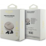 Bluetooth Kopfhörer Guess PU 4G Script Logo ENC TWS mit Sprachassistent und 16h Akkulaufzeit - Rosa