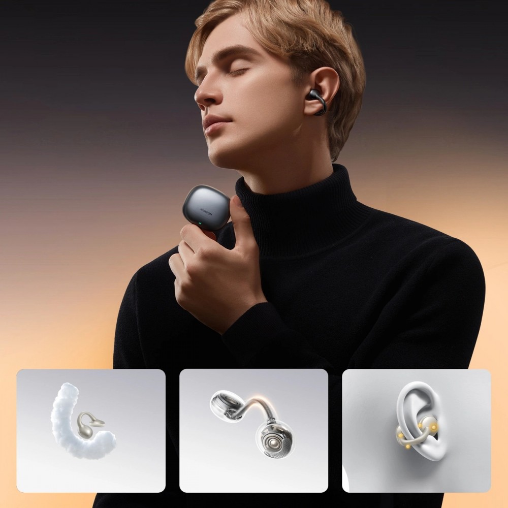 Ecouteurs Bluetooth JOYROOM JR-OE3 Open-Ear True BT 5.4 design innovant avec contrôle intelligent - Noir