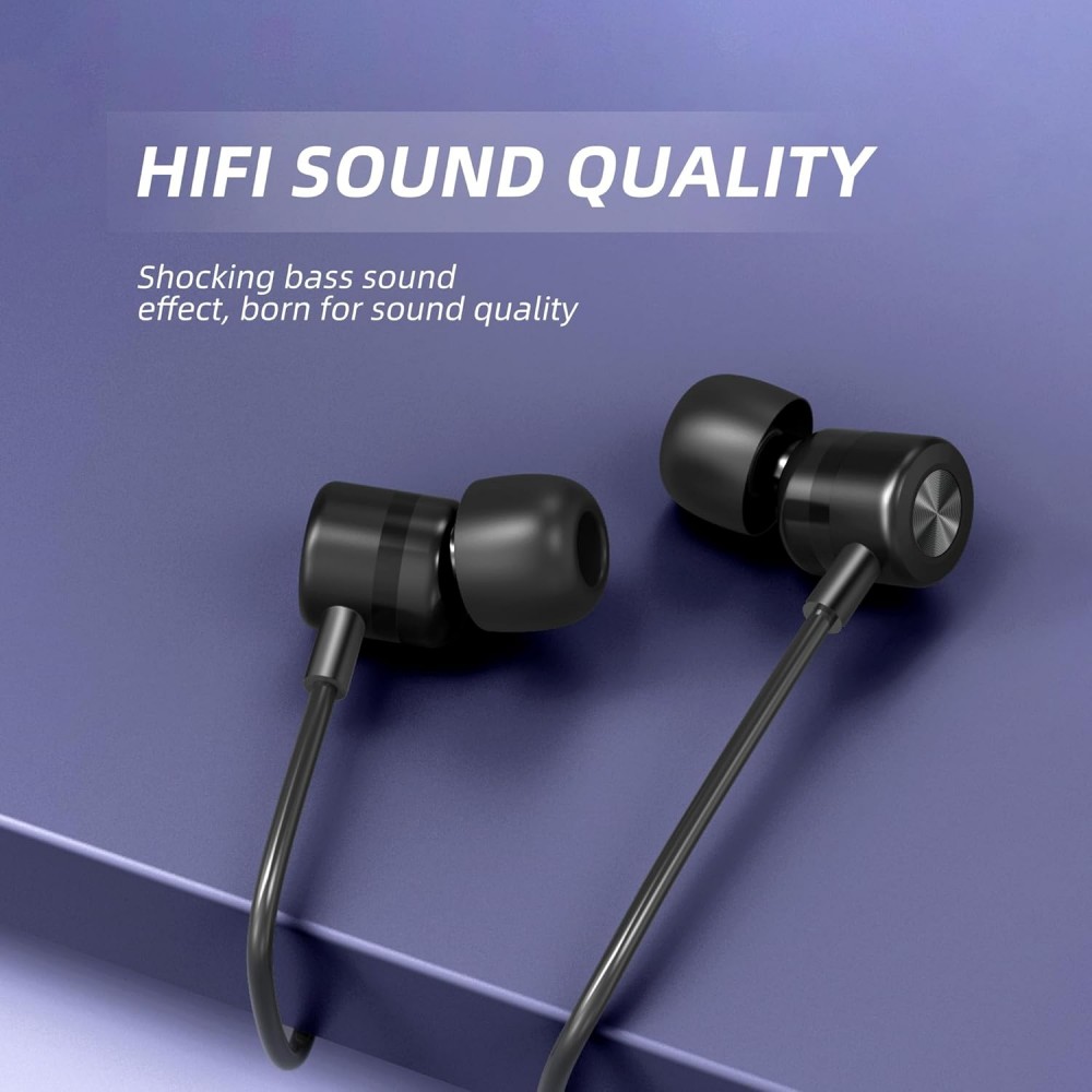 USB-C In-Ear Kopfhörer mit Silikon-Ohrstöpseln (3 Größen) und integrierter Lautstärkeregelung