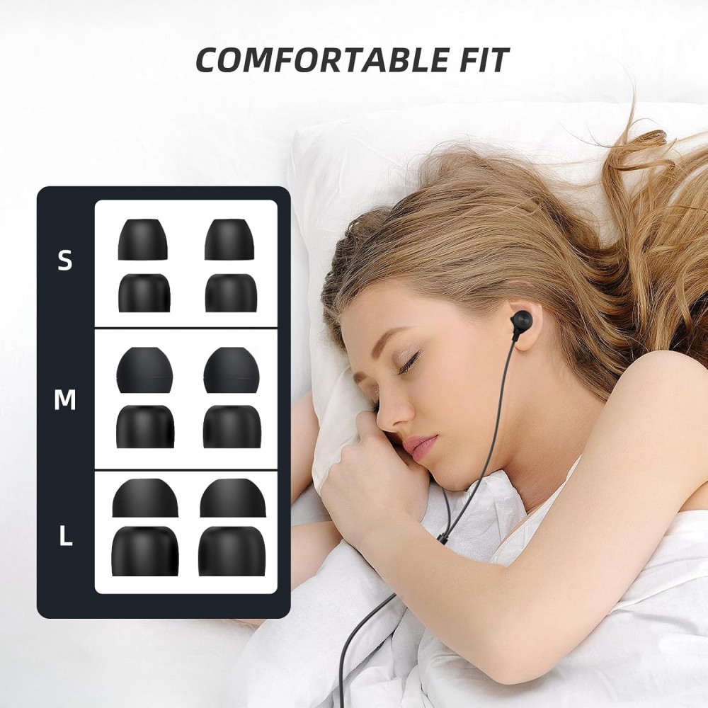 USB-C In-Ear Kopfhörer mit Silikon-Ohrstöpseln (3 Größen) und integrierter Lautstärkeregelung