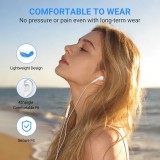 In-Ear USB-C Kopfh&ouml;rer mit integriertem Mikrofon Lautst&auml;rkeregelung Hi-Fi-Stereo-Sound - Weiss