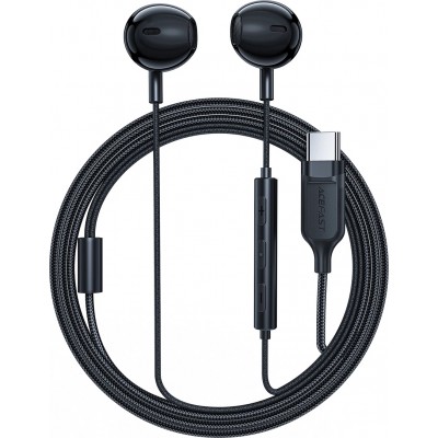 &Eacute;couteurs intra-auriculaires Acefast L2 avec connecteur USB-C microphone et t&eacute;l&eacute;commande 1.2 m - Noir