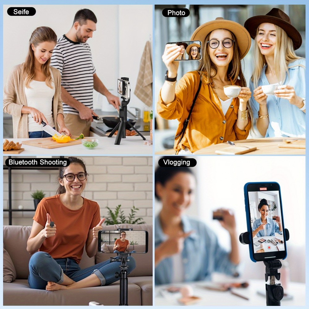 Vlogging- und Selfie-Bildschirm (4 Zoll) für Smartphone mit wiederaufladbarem MagSafe-Akku - Schwarz