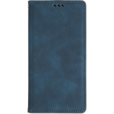 iPhone 17 Air Leder Tasche - Flip Wallet vintage mit Magnetverschluss und Kartenhalter - Blau