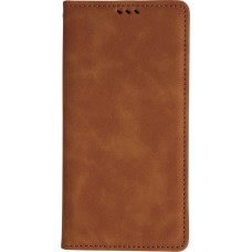 iPhone 17 Air Leder Tasche - Flip Wallet vintage mit Magnetverschluss und Kartenhalter - Braun