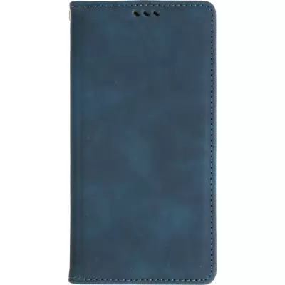 Etui cuir iPhone 17 - Flip Wallet vintage avec fermeture aimantée et compartiment cartes - Bleu