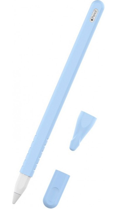 Flexibles Silikonetui f&uuml;r Apple Pencil 2. Generation mit vollst&auml;ndigem Schutz und Halterung - Blau - Apple Pencil