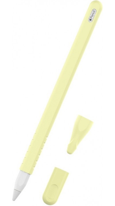 Flexibles Silikonetui f&uuml;r Apple Pencil 2. Generation mit vollst&auml;ndigem Schutz und Halterung - Gelb - Apple Pencil