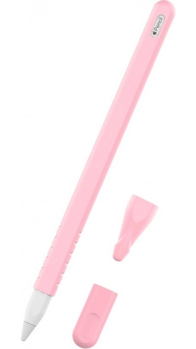 Flexibles Silikonetui f&uuml;r Apple Pencil 2. Generation mit vollst&auml;ndigem Schutz und Halterung - Rosa - Apple Pencil