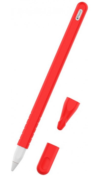 Flexibles Silikonetui f&uuml;r Apple Pencil 2. Generation mit vollst&auml;ndigem Schutz und Halterung - Rot - Apple Pencil