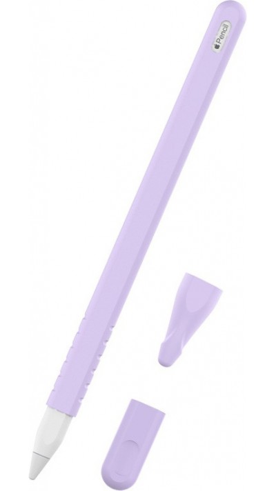 Flexibles Silikonetui f&uuml;r Apple Pencil 2. Generation mit vollst&auml;ndigem Schutz und Halterung - Violett - Apple Pencil