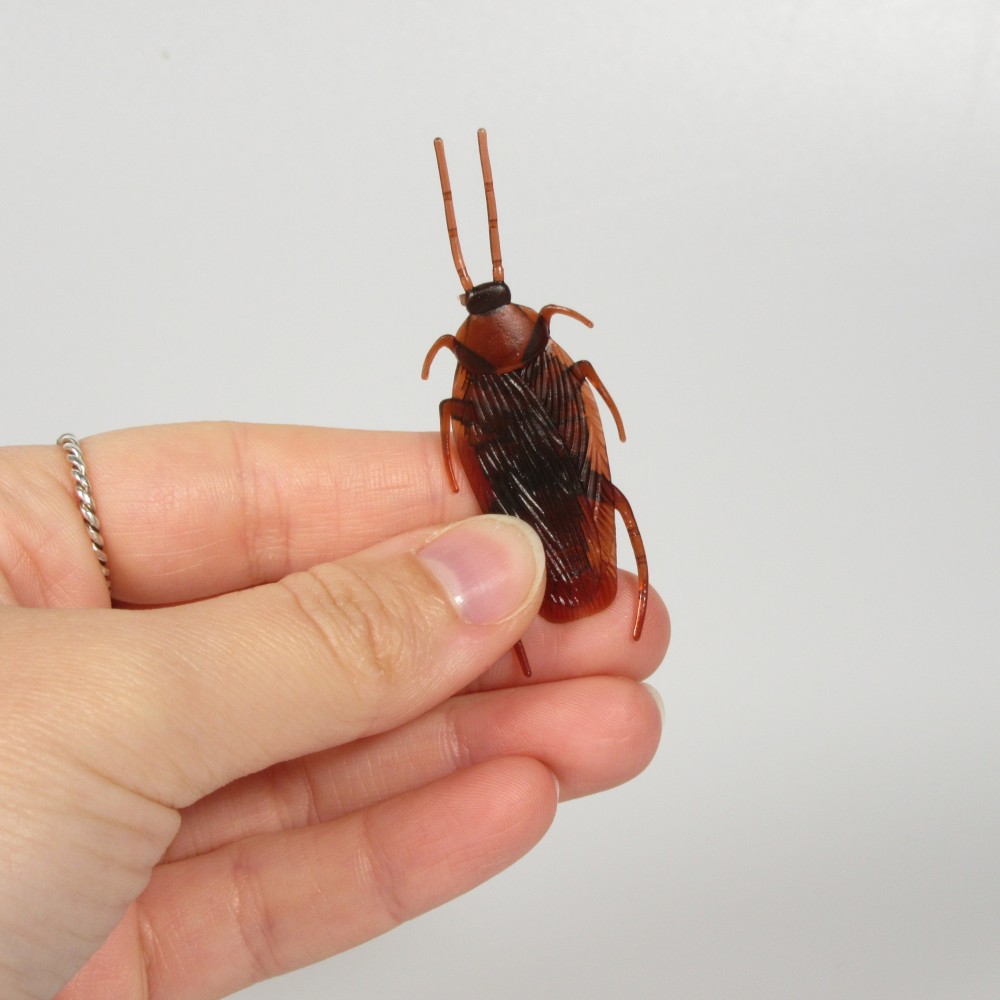 Realistischer brauner Kakerlaken-Kunststoff - Gruseliges Halloween-Insekt - Braun