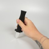Faux couteau rétractable jouet pour effrayer - Noir