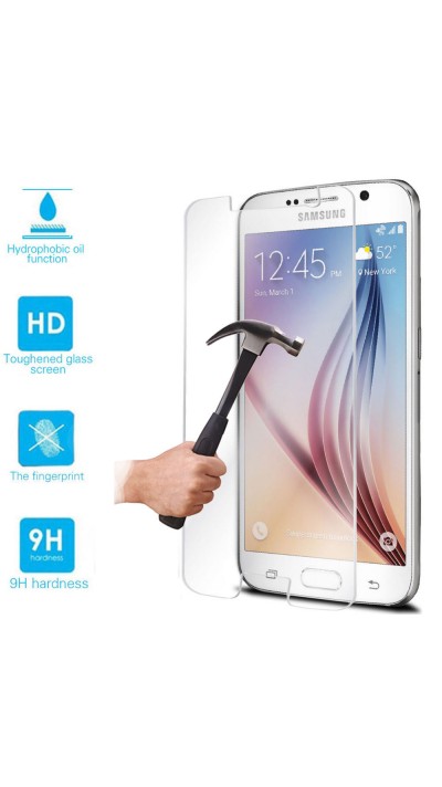 Tempered Glass Galaxy S6 - Vitre de protection d'écran en verre trempé