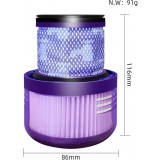 Filtre de rechange compatible pour aspirateur Dyson V10 Slim - Violet