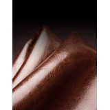 Fourre iPhone 17 Air - Flip Qialino cuir véritable avec fermeture magnétique - Brun