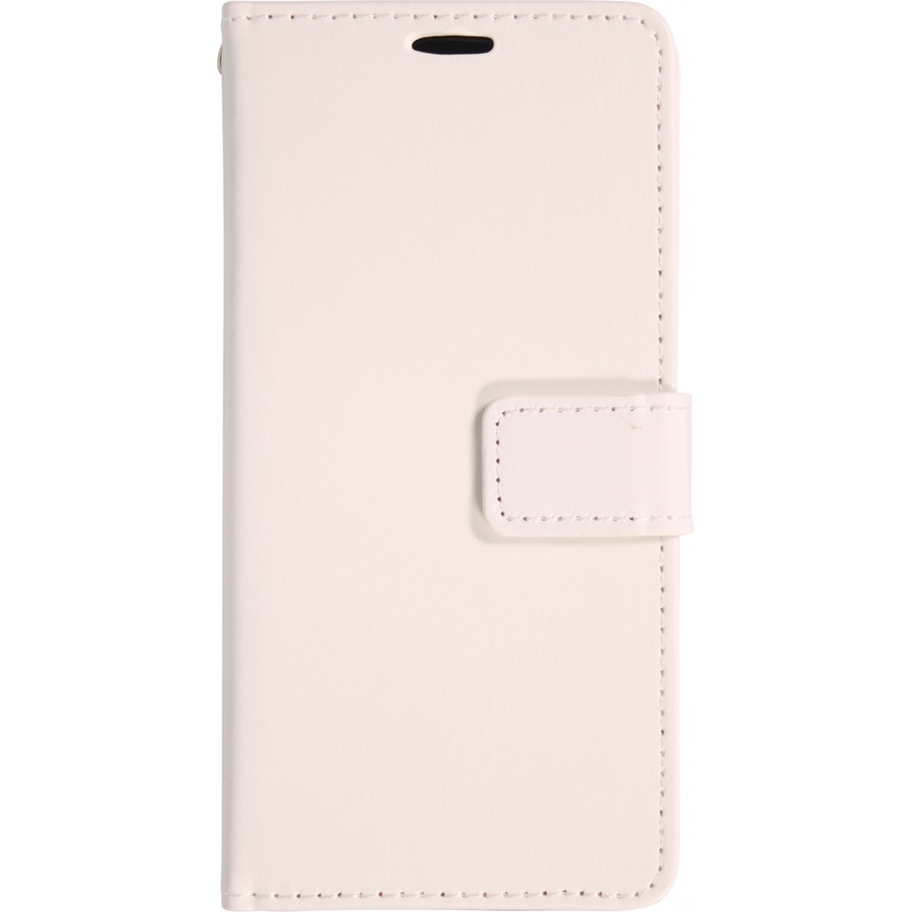 Hülle iPhone 17 Air - Premium Flip Leder Tasche - Weiss