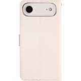 Hülle iPhone 17 Air - Premium Flip Leder Tasche - Weiss