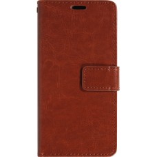 Hülle iPhone 17 Air - Premium Flip Leder Tasche - Braun