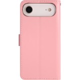 Hülle iPhone 17 Air - Premium Flip Leder Tasche - Hellrosa