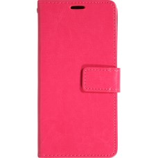 Hülle iPhone 17 Air - Premium Flip Leder Tasche - Dunkelrosa