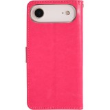Hülle iPhone 17 Air - Premium Flip Leder Tasche - Dunkelrosa