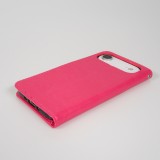 Hülle iPhone 17 Air - Premium Flip Leder Tasche - Dunkelrosa