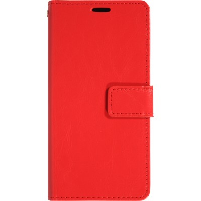 Fourre iPhone Air - Premium Flip cuir lisse porte-cartes - Rouge