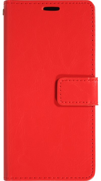 Hülle iPhone 17 Air - Premium Flip Leder Tasche - Rot