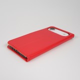 Hülle iPhone 17 Air - Premium Flip Leder Tasche - Rot