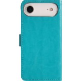 Hülle iPhone 17 Air - Premium Flip Leder Tasche - Türkis