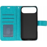 Hülle iPhone 17 Air - Premium Flip Leder Tasche - Türkis