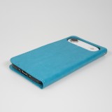 Hülle iPhone 17 Air - Premium Flip Leder Tasche - Türkis