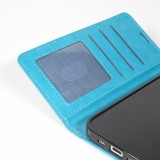 Hülle iPhone 17 Air - Premium Flip Leder Tasche - Türkis