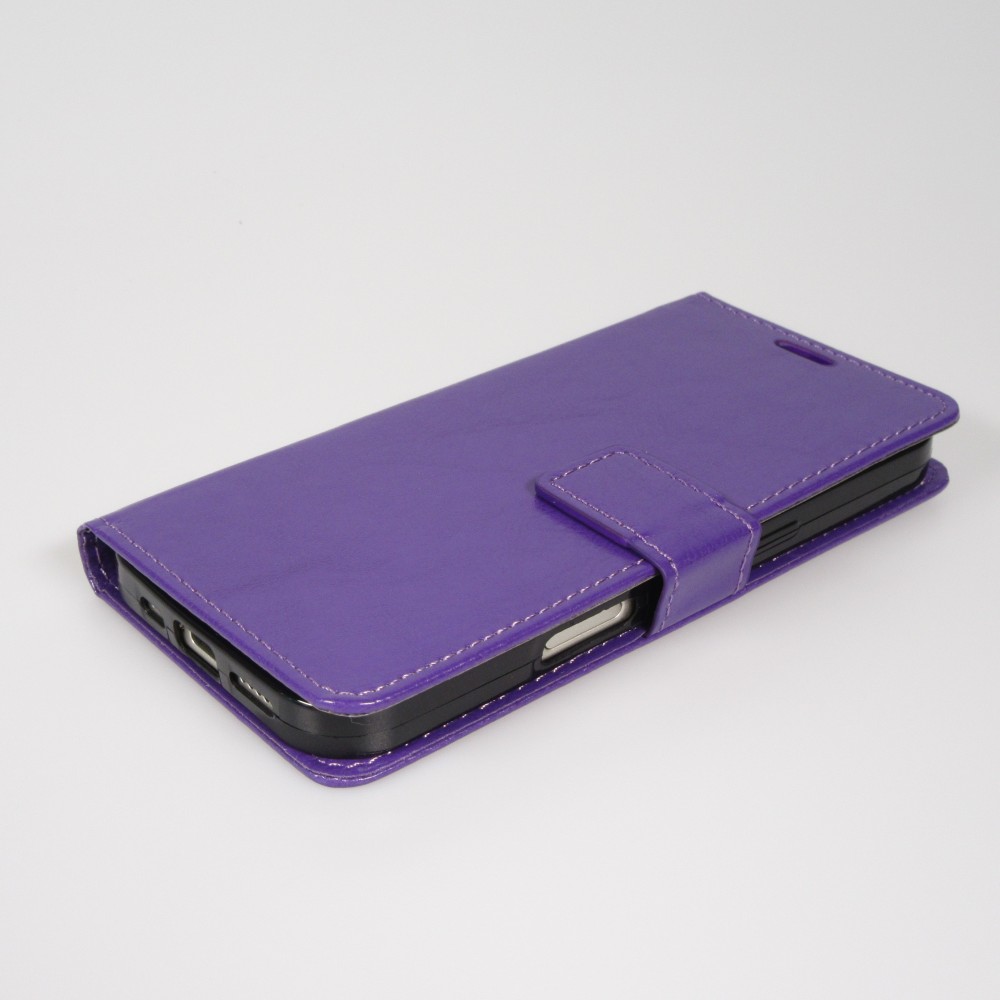 Hülle iPhone 17 Air - Premium Flip Leder Tasche - Violett