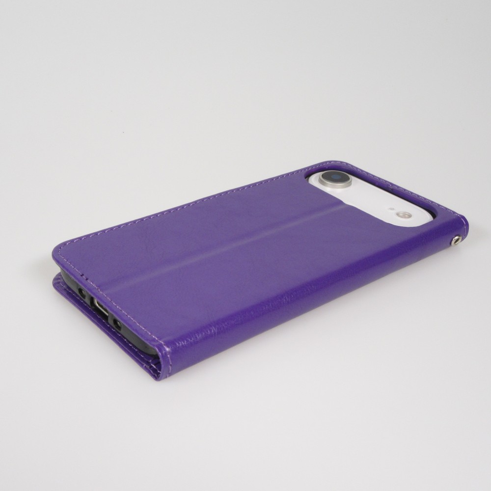 Hülle iPhone 17 Air - Premium Flip Leder Tasche - Violett