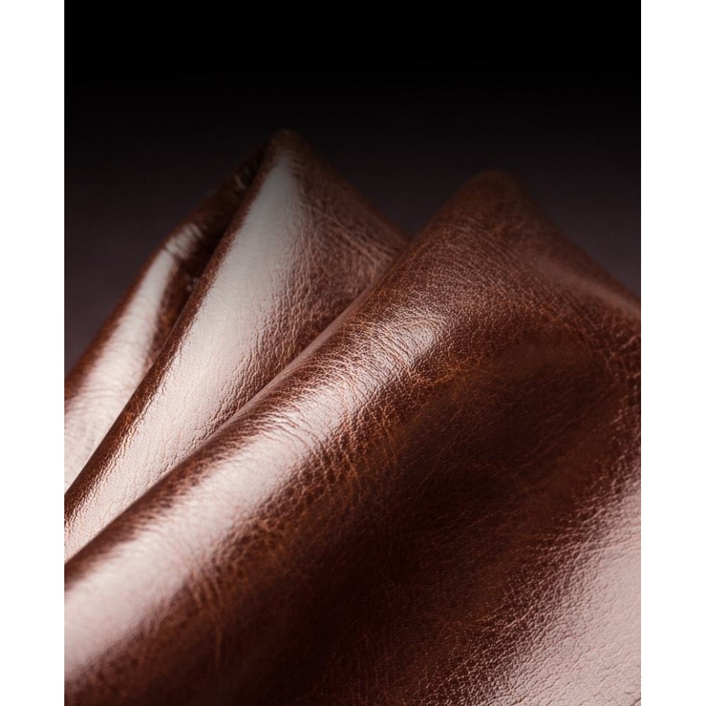 Fourre iPhone 17 - Flip Qialino Classic Wallet cuir véritable - Brun foncé