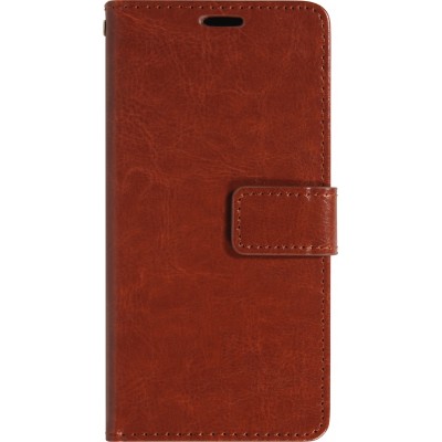 Hülle iPhone 17 - Premium Flip Leder Tasche - Braun