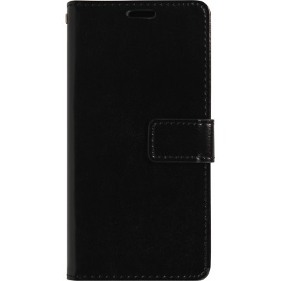 Fourre iPhone 17 - Premium Flip cuir lisse porte-cartes - Noir
