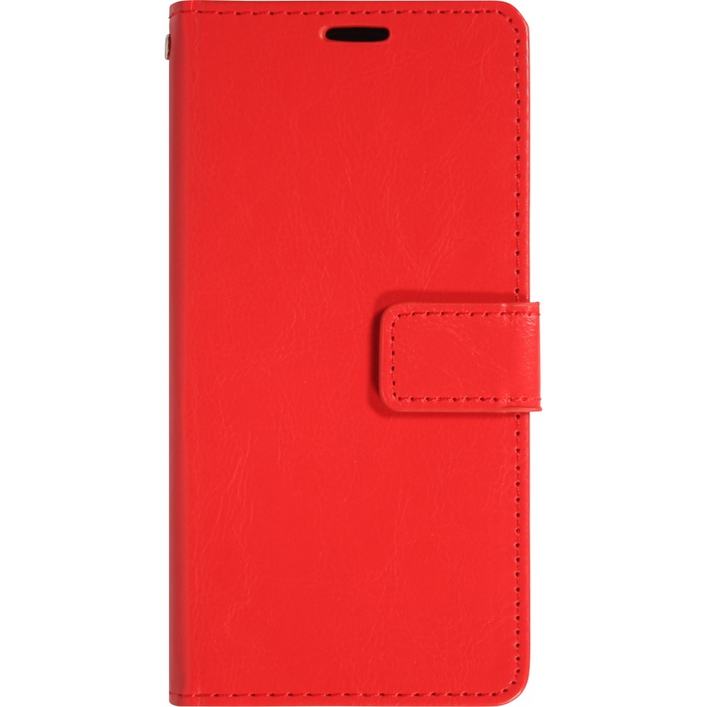 Hülle iPhone 17 - Premium Flip Leder Tasche - Rot