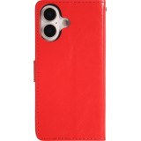Hülle iPhone 17 - Premium Flip Leder Tasche - Rot