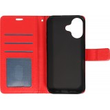 Hülle iPhone 17 - Premium Flip Leder Tasche - Rot