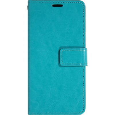 Fourre iPhone 17 - Premium Flip cuir lisse porte-cartes - Turquoise