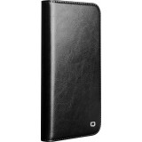 Fourre iPhone 17 Pro Max - Flip Qialino Classic Wallet cuir véritable - Noir