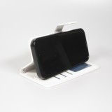 Hülle iPhone 17 Pro - Premium Flip Leder Tasche - Weiss